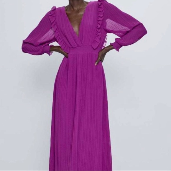 Zara Pleated Dress NWT - Picture 3 of 3